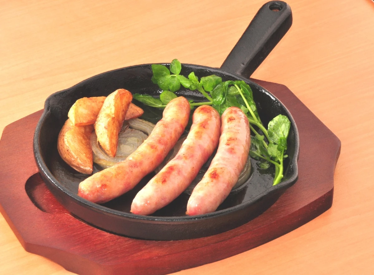13154x4 【送料無料】 ＪＧ荒挽きウインナー プレーン 1kg(25本入)×4袋 日東ベスト
