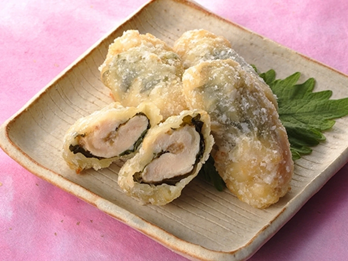 25882x14 【送料無料】 ささみの竜田揚げ(うめしそ巻き) 810g(30個入)×14袋 味の素冷凍食品