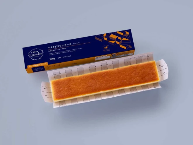 26687 フリーカットケーキ ベイクドスフレチーズ（北海道産クリームチーズ使用）360g 味の素冷凍食品