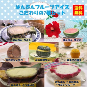 set0053【送料無料】リセ　はんぶんフルーツアイス　こだわりの7種セット