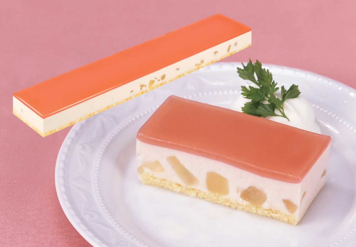 27522 フリーカットケーキ 白桃ムース 550g 味の素冷凍食品