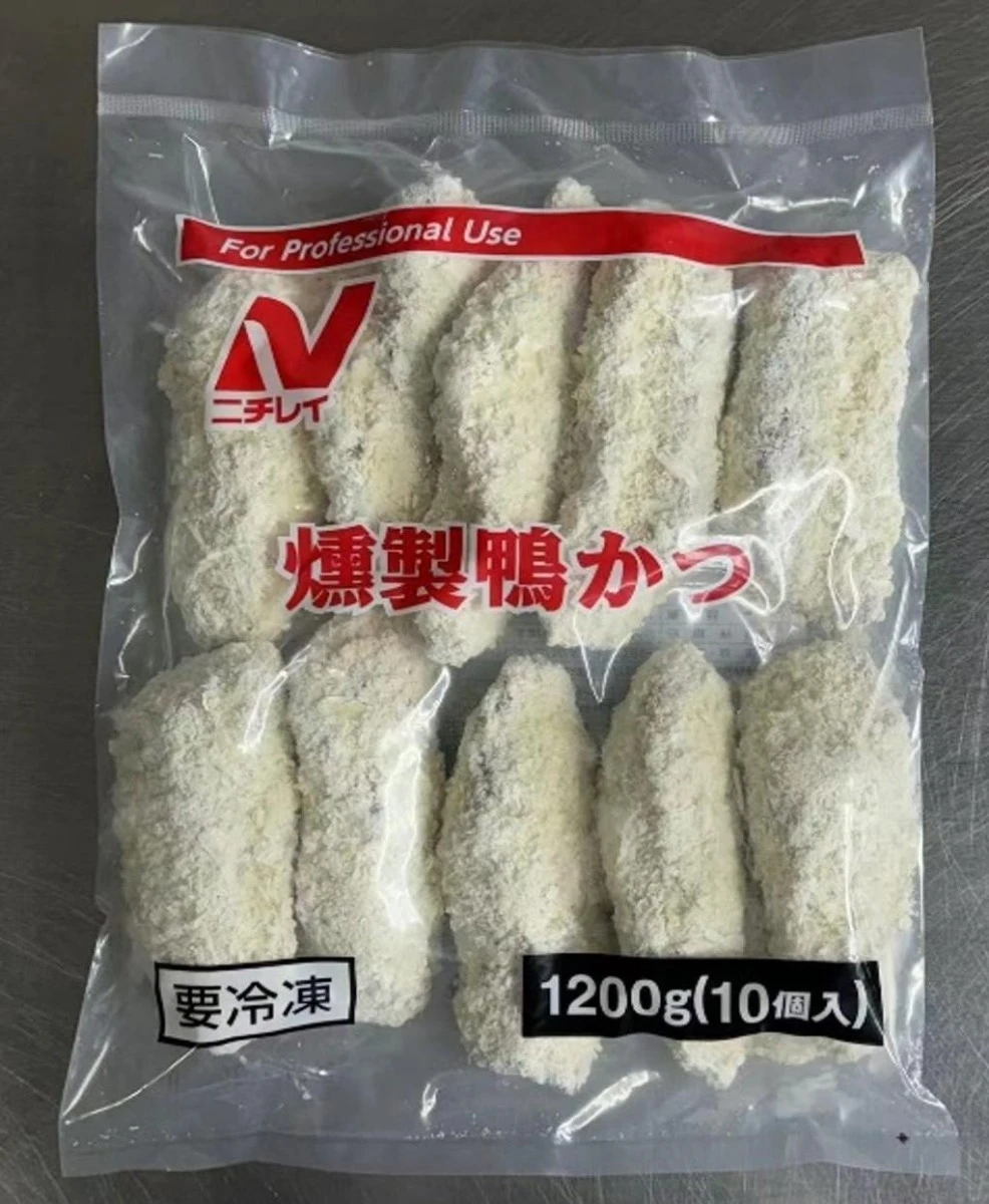 24350 燻製鴨かつ 1200g(10個入) ニチレイフーズ