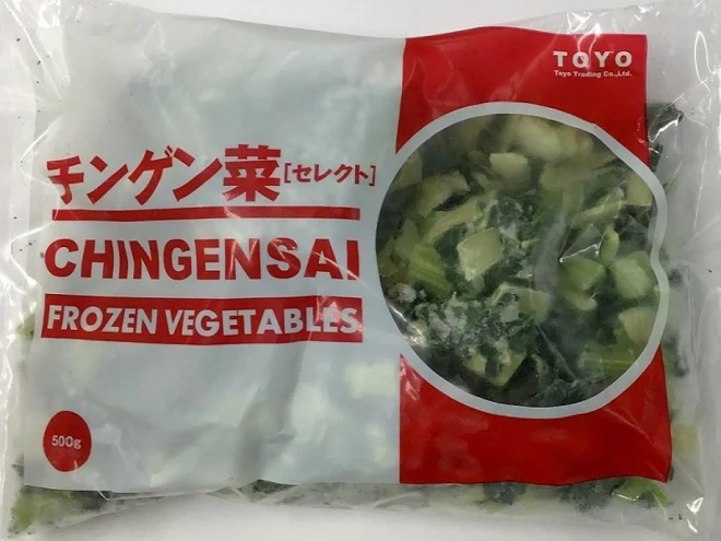 11493 チンゲン菜セレクトカット1.5cm IQF 500ｇ 東洋貿易