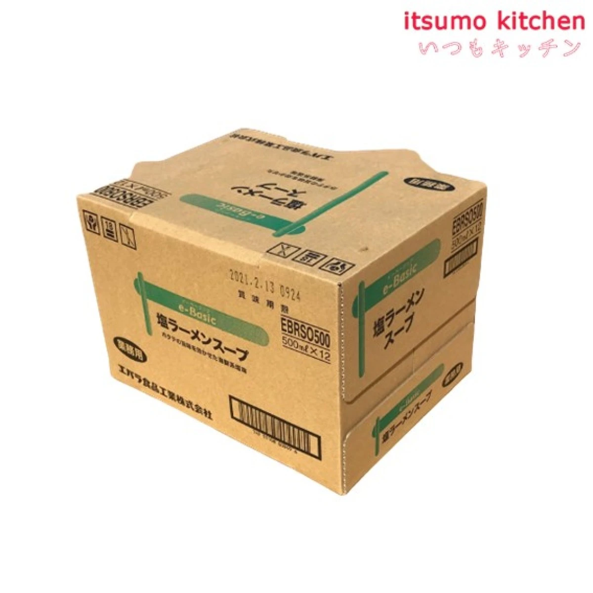 195554x12【送料無料】e-Basic 塩ラーメンスープ 500mlx12本 エバラ食品工業