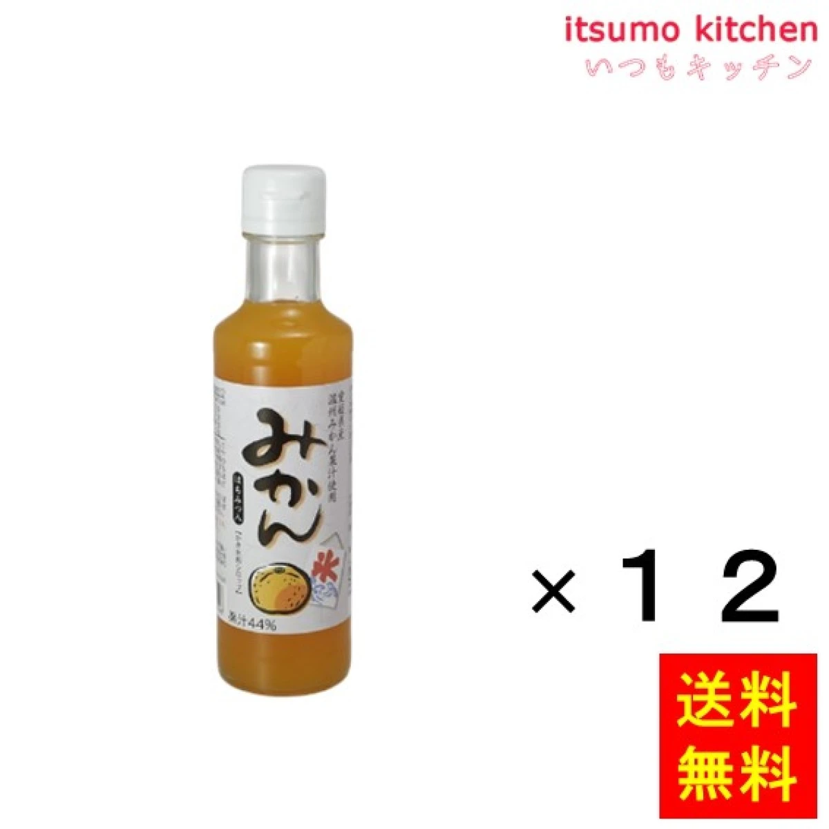 223215x12【送料無料】かき氷用シロップ みかん 200mlx12本 中村商店