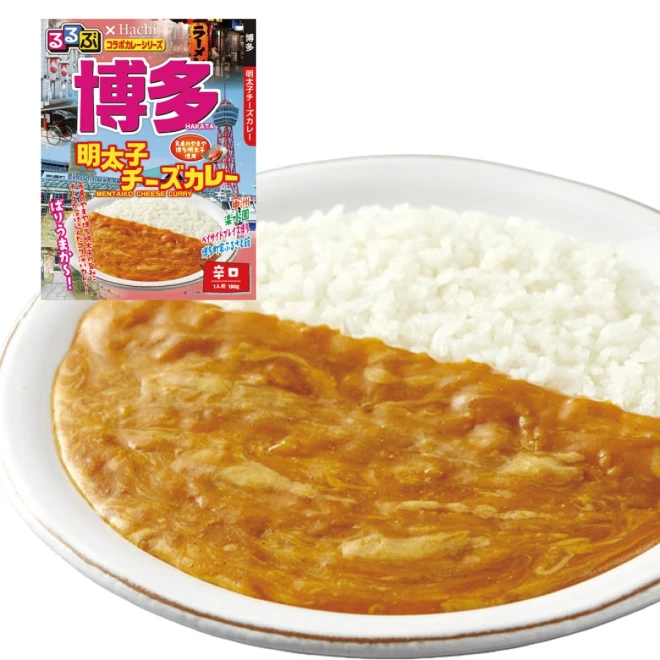 91649x20 【送料無料】 「るるぶ×Hachiコラボカレーシリーズ」 博多 明太子チーズカレー 辛口 180g×20個 ハチ食品