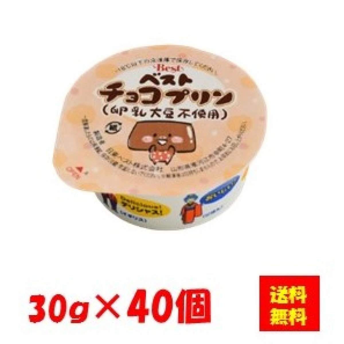 27044x40 【送料無料】ベストチョコプリン(卵乳大豆不使用) 30gx40個入 日東ベスト