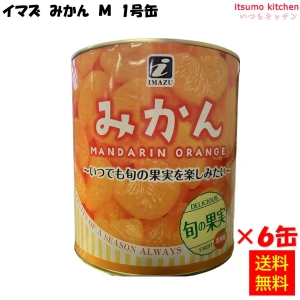61354x6 【送料無料】 缶詰 みかん Ｍ 1号缶 3000g×6缶 東洋貿易