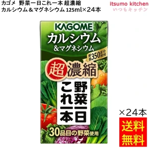 174126x24 【送料無料】 野菜一日これ一本 超濃縮 カルシウム＆マグネシウム 125ml×24本 カゴメ