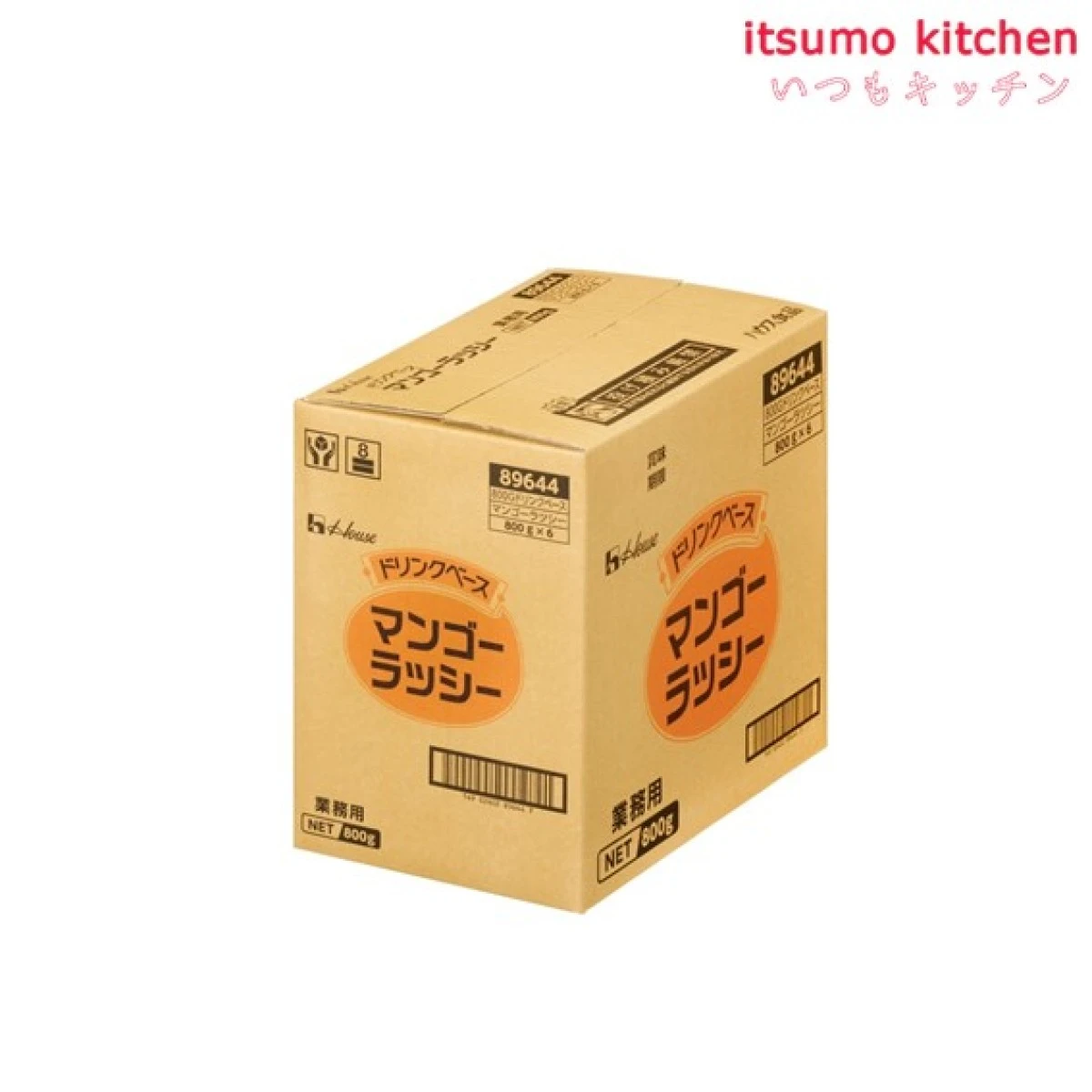 225040x6【送料無料】800g キャップ付きドリンクベースマンゴーラッシー 800gx6袋 ハウス食品